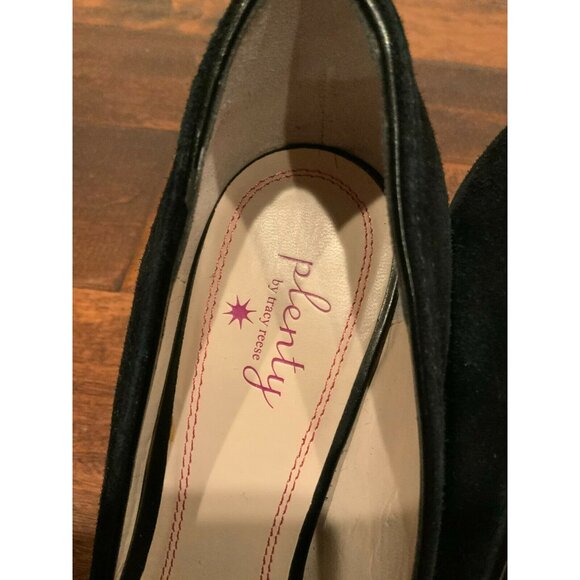 Plenty by Tracy Reese Black Suede Heels, Size 8 (US) 38 (EUR) - Picture 3 of 9